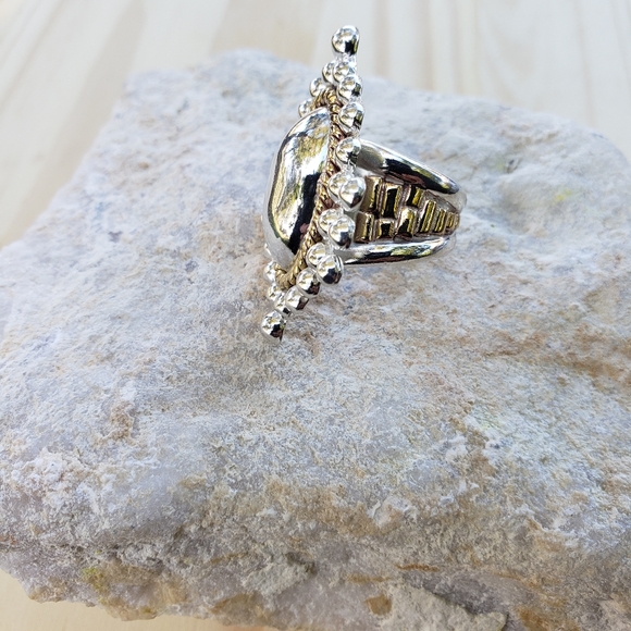 Large Statement Unique Sterling Ring - Picture 3 of 7